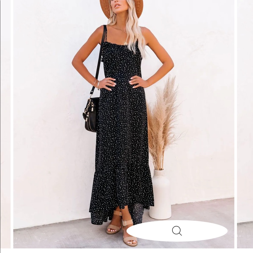 Black Starry Night Maxi Dress